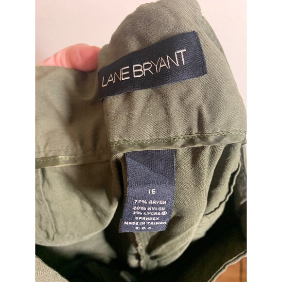 Lane Bryant Business Casual Pants Slacks Trousers Green Office Women's Size 16 - Picture 5 of 5